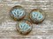 *12* 14mm Turquoise Washed Amber Picasso Lotus Flower Coin Beads